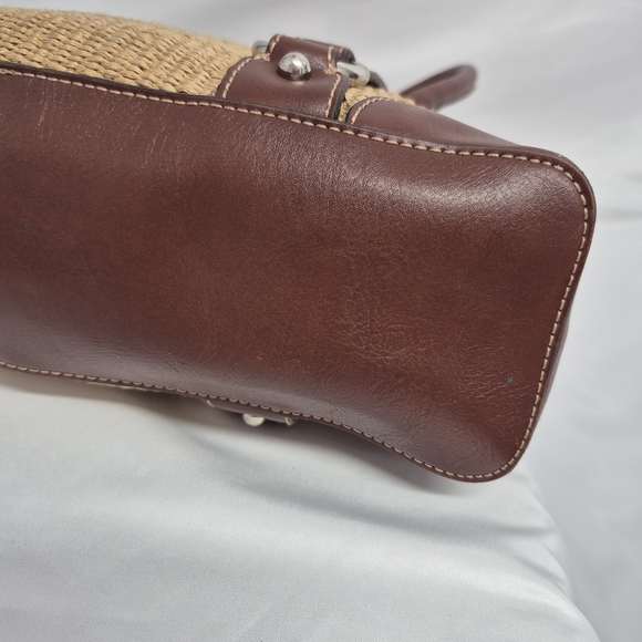 ETIENNE AIGNER Satchel Style Monaco Straw Collection Tote Handbag - Picture 11 of 15